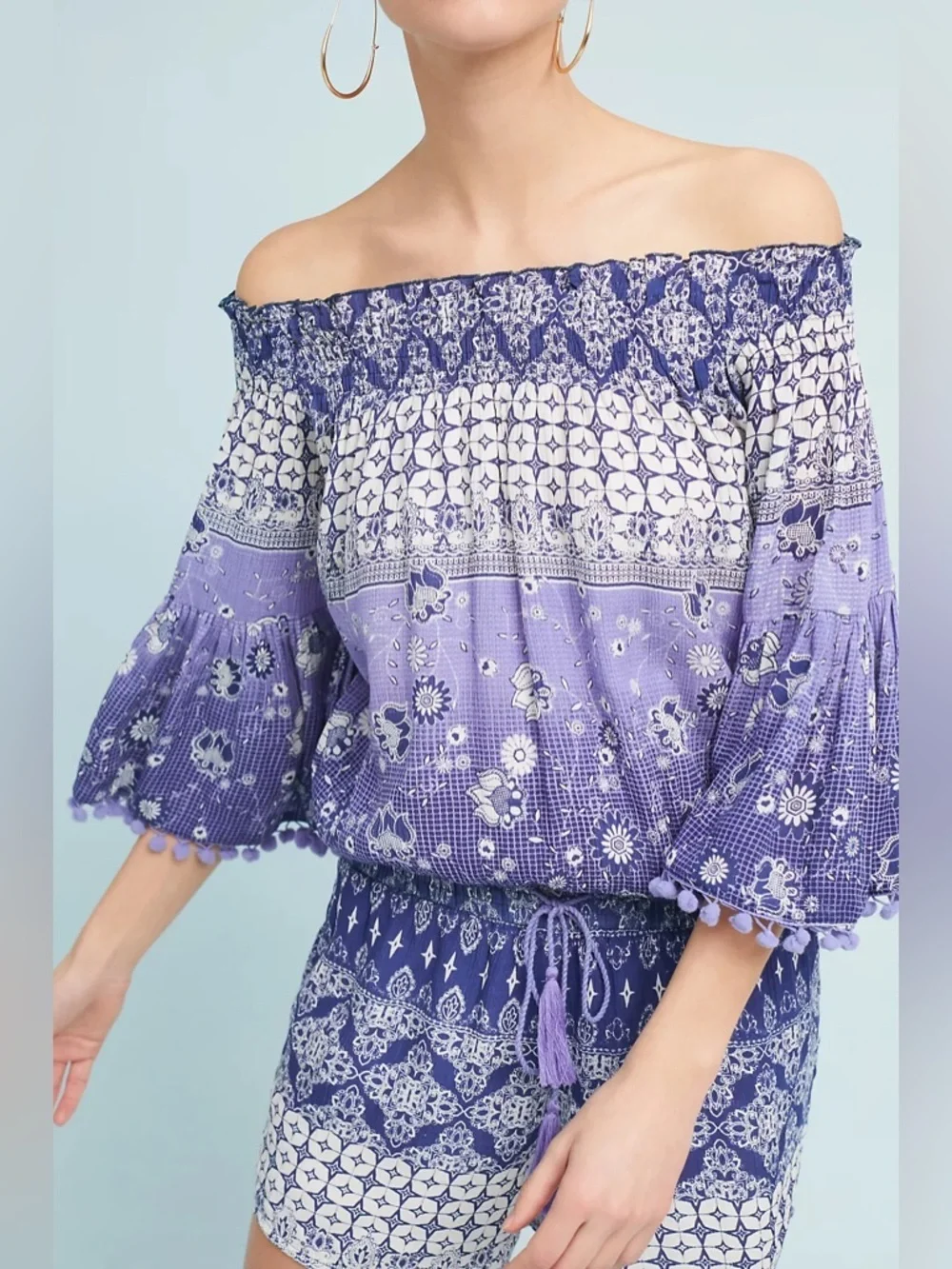 Anthropologie Raga Mazo Pommed Romper size Large